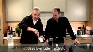 aerolatte  milk frother makes three layer caffè latte macchiato [upl. by Nels]