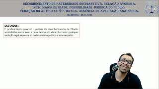 STJ INFO 834 paternidade socioafetiva e adoção [upl. by Ettegroeg]