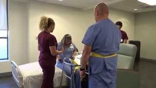 Physical Therapy Transfer Training  How To Transfer From Wheelchair To Bed [upl. by Fish]