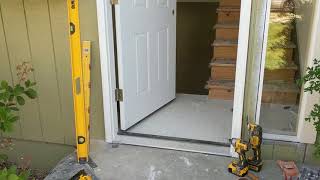 Jeld Wen Front Door Installation  Really crappy products and craftsmanship PART 1 [upl. by Eyatnod]