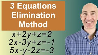 Solving Systems of 3 Equations Elimination [upl. by Deidre119]