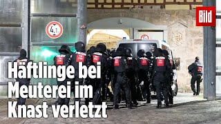 Gefängnismeuterei Polizei stürmt Knast in Thüringen  JVA Untermaßfeld [upl. by Aisorbma328]